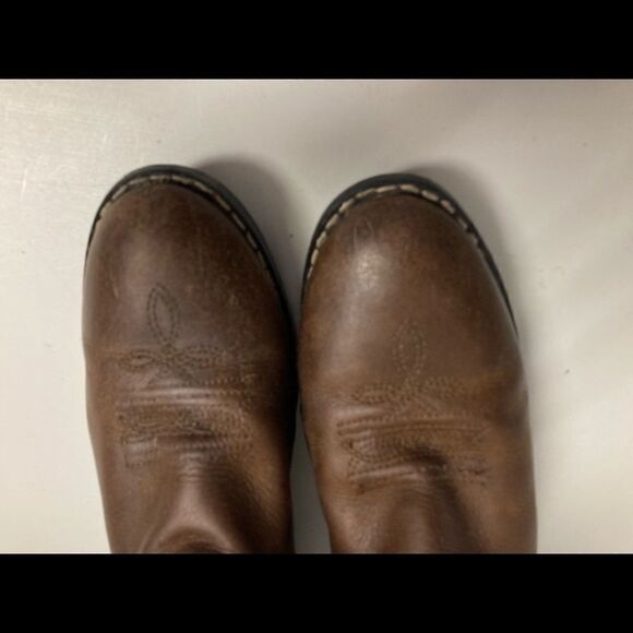 MASTERSON’S BOOT CO. Youth‎ Cowboy Boots,Size 2.5 D, Brown, Leather Upper,Unisex - Picture 4 of 13